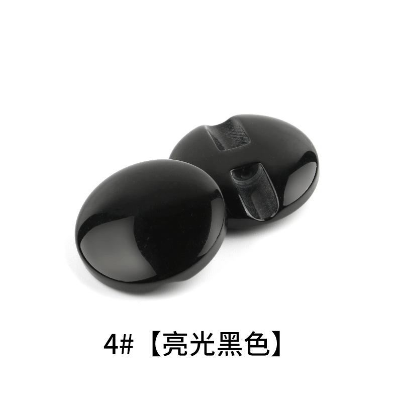 Черная круглая матовая пуговица из смолы для тренча, брюк, пуговиц для шерстяного пальто