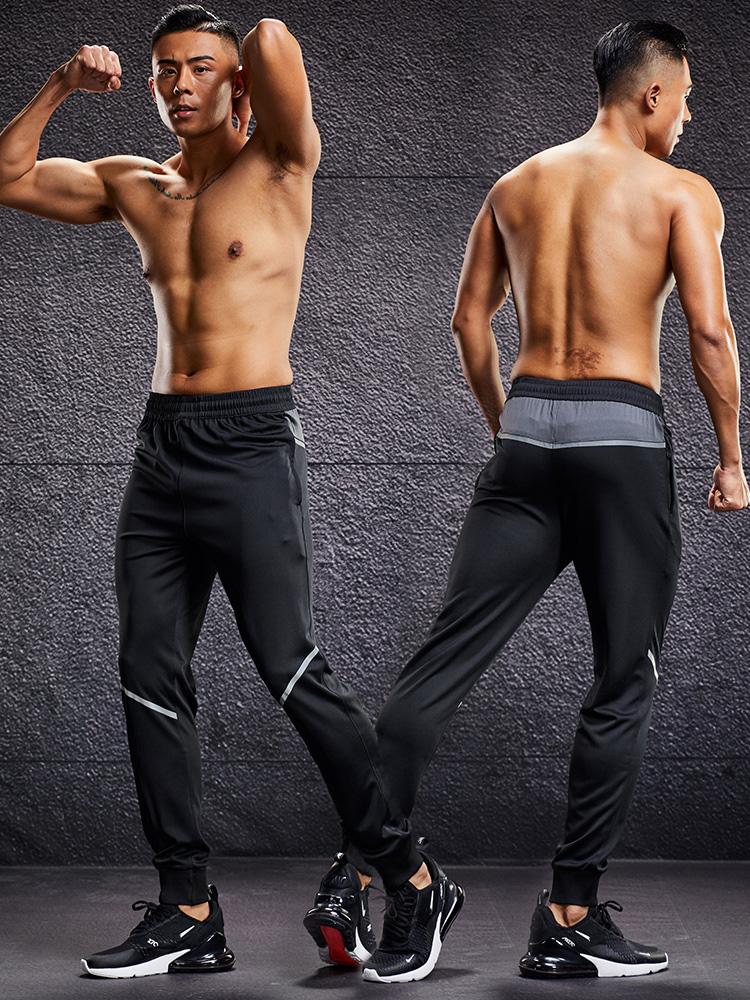 Men's Jogging Pants With Zip Pockets Football Training Pants Casual Basketball Sports Trousers Loose Sweatpants