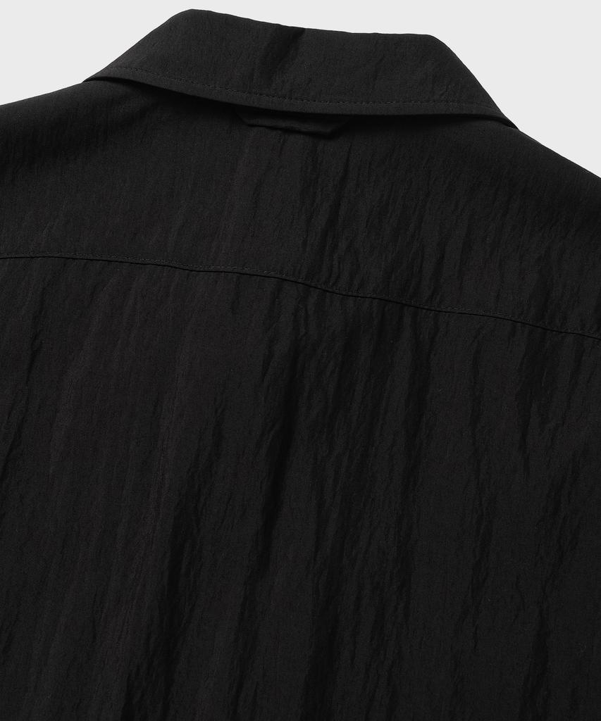 NONBLANK Натуральная мятая рубашка Guayabera Hs_Черный