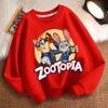 Foxney New Cotton Round Neck Hoodie, Zootopia, Judith Nick Plush, Autumn and Winter Warmth, Popular Cartoon Cute Children's Gift