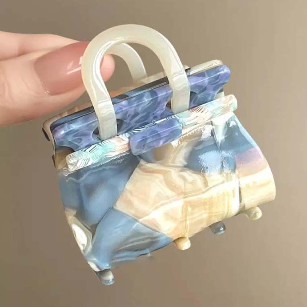 Elegant Handbag Shaped Shark Clip Gradient Color Acetic Acid Hair Claw Square Hair Claw Gifts