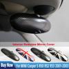 Carbon Pattern Interior Rearview Mirror Cover Car Stickers For Mini Cooper S R50 R52 R53 Car-styling High Quality Accessories