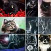 5D Diamond Painting Animal Cat Rhinestone Diamond Embroidery Art Picture Round DIY Mosaic Embroidery Home Decoration Gift