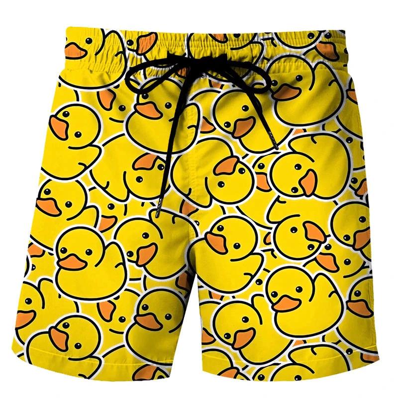 Rubber Duck Boxing Muay Thai Kickboxing Training Shorts Print Quick Dry Martial Art Boxer Unisex Men Women Kid Fighting Fitness Sport Gym Workout