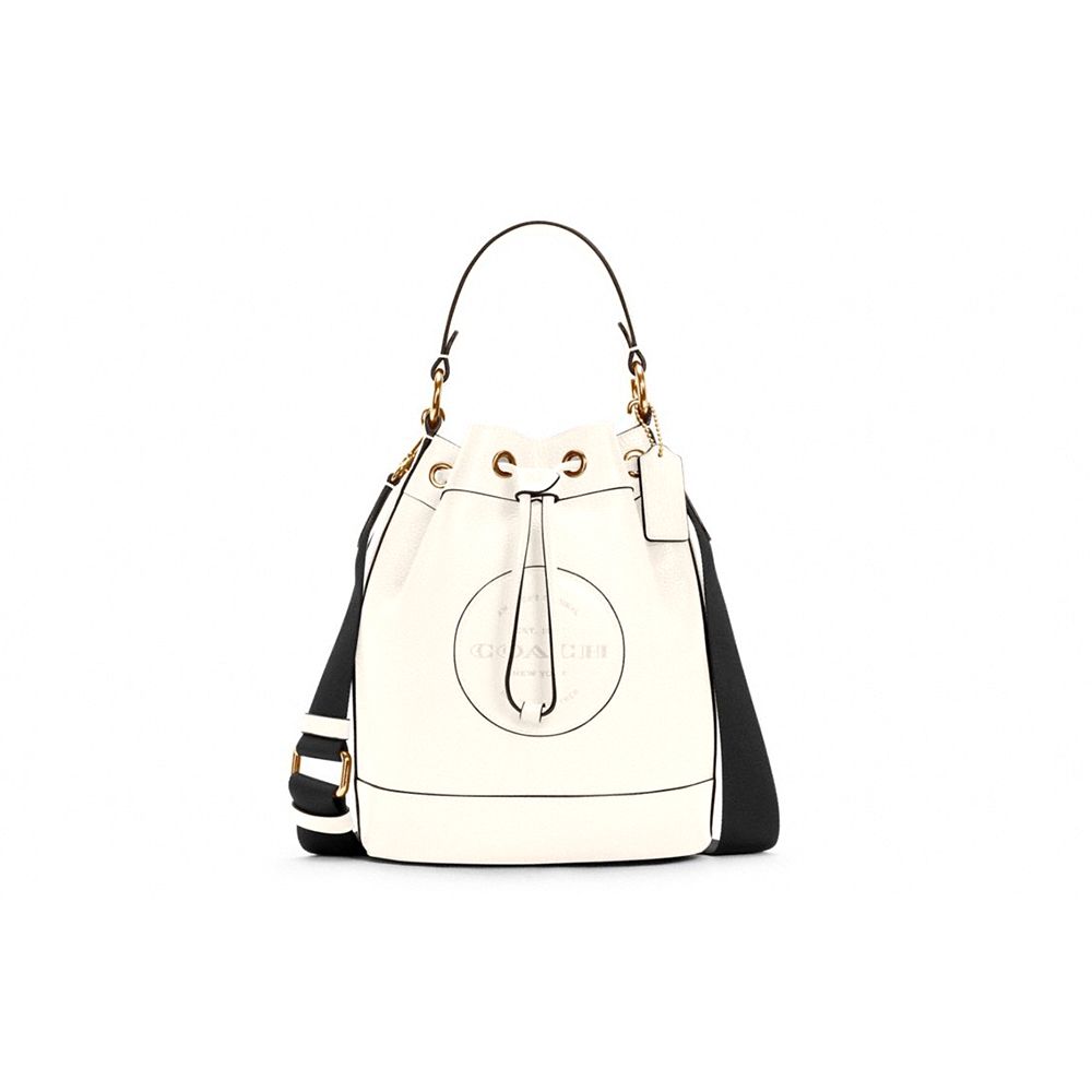 Coach Dempsey 22 Классическая кожаная сумка-ведро Женские сумки Белый C4100-IMCHK