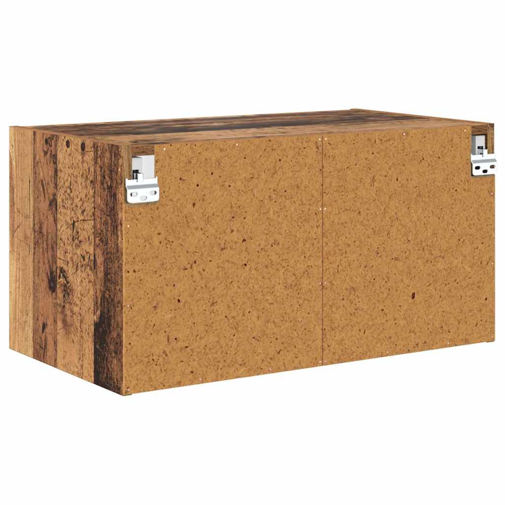 Wall Cabinets 2 pcs Reclaimed Wood Look 68 x 37 x 35 cm Particleboard