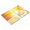 Tempered Glass Kitchen Boards with Heart On Sand Graphic 2x40x52 Cm