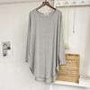 Women's Modal Irregular Short-Sleeve Tunic - Lightweight, Loose Fit for Spring/Summer, with Sun Protection