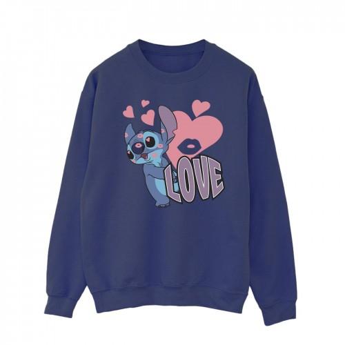 Lilo & Stitch Mens Love Heart Sweatshirt