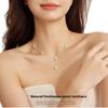 Women's S925 Sterling Silver Natural Freshwater Pearl Necklace Pear Earrings Sweater Chain Fashion Jewelry Set Women