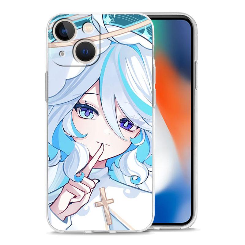 Чехол для телефона iPhone 17 Air Cases iPhone 16 15 12 13 14 Pro Max SE 7 8 Plus iPhone11 Прозрачный чехол Genshin Impact Милая Фурина