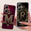 Для Vivo V2249 Чехол Для Vivo Y27 Чехол Прозрачный Роскошная Корона Буквы A-Z 2D Плоский Узор Мягкий Чехол Для Телефона Для Vivo Y 27
