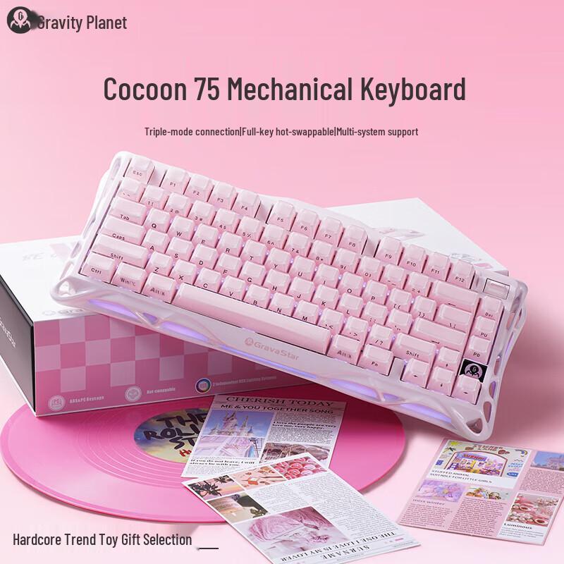 GravaStar Cocoon RGB Tri-Mode Mechanical Keyboard & Mouse Set