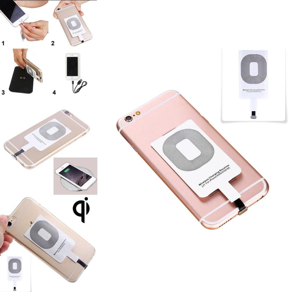 Qi Wireless Charger Adapter Charging Receiver For Iphone Samsung Andriod Typec