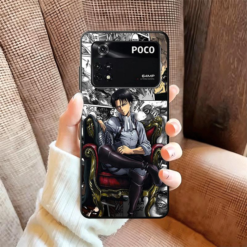 Мягкий чехол для телефона с аниме-рисунком «Атака титанов» для Xiaomi Poco X5 X6 X7 X8 Pro Max X3 F7 F8 Ultra M8 M7 M6 M5 Redmi 15 15C 14C 13C 12