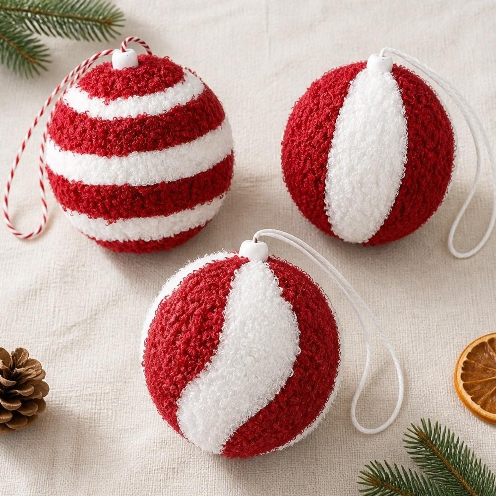Foam Christmas Tree Pendant Plush Surface Hanging Balls Ornament Christmas Tree
