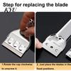 Wallpaper Removal Scraper Cleaning Spatula with Replaceable Blade, Multi Surface Stainless Steel Paint Tool Scraper, Multifunction for Glass