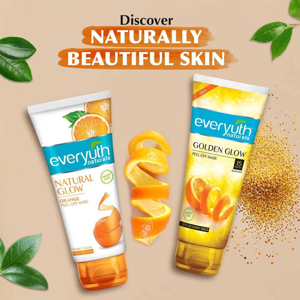 Everyuth Naturals Золотое сияние Отшелушивающая маска 100 г Упаковка из 2 штук для мгновенного сияния и глубокого очищения кожи