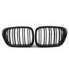 Для BMW 5 серии E39 525 528 530 535 1999-2003 Автомобильная решетка радиатора Передняя решетка "почки" Двойная линия Серебристый Черный 51137005837 51137005838