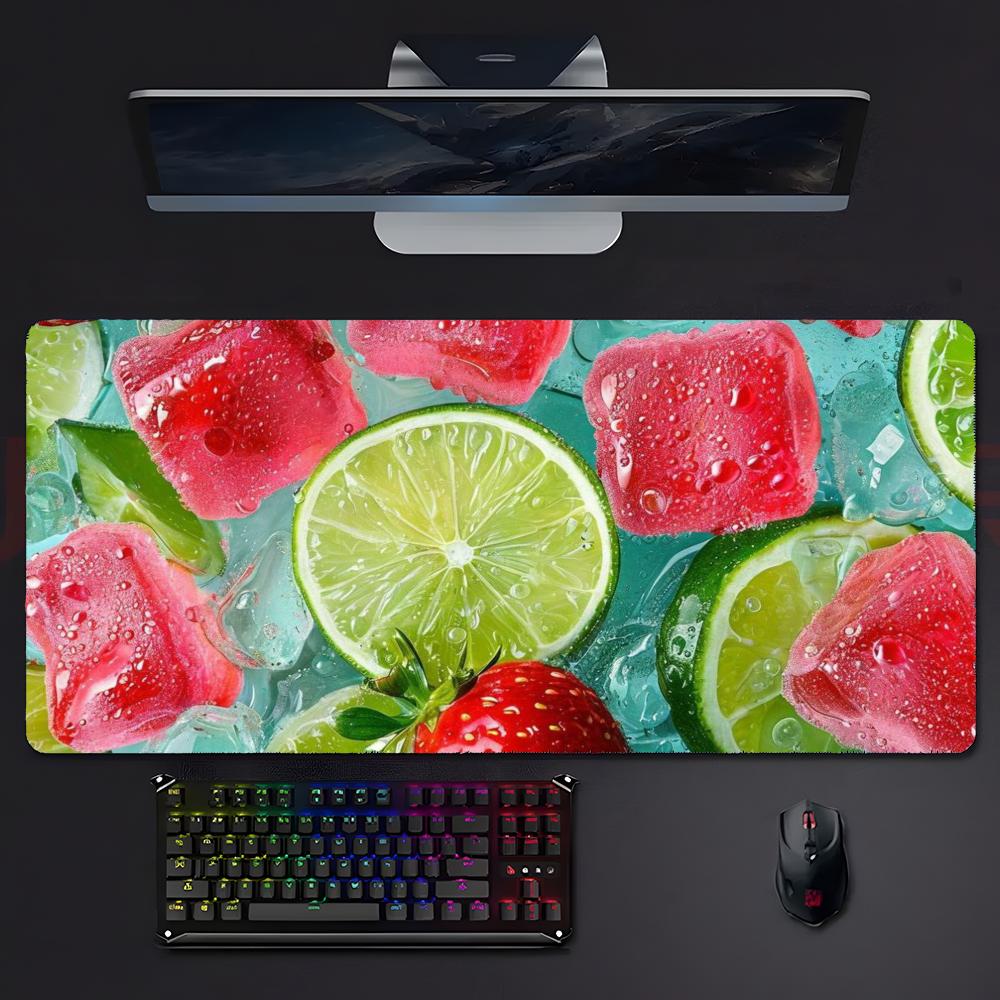 Food Fresh Cchilled Fruit Mouse Pad Mousepad Large Gaming Lockedge Thickened Pc Table Desk Mat