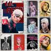Металлические знаки Lil Peep настенный декор Винтажные жестяные знаки Капитан Металлический плакат Декор для бара паба клуба Настенное украшение