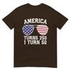 Funny America Turns 250 I Turn 50 1976 50th Birthday TShirt