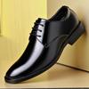 Formal Leather Shoes Men's Leather British Black Pointed Toe Men's Business Casual Shoes Soft Bottom Soft Surface Men's Shoes