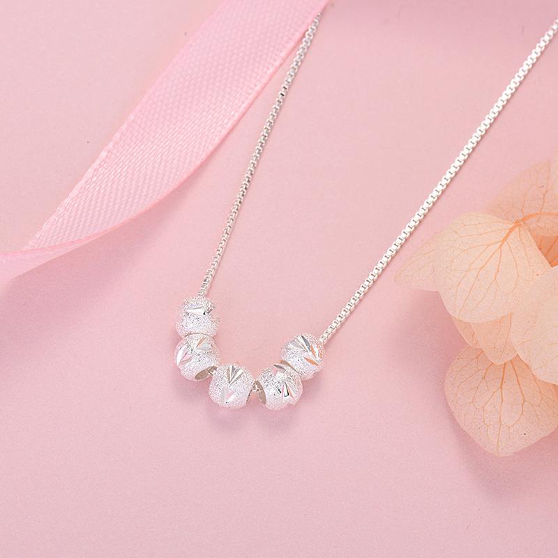 S925 Серебро 18 К Золото Классическое Ожерелье с подвеской из счастливых бусин для женщин и мужчин Модные очаровательные свадебные украшения в подарок