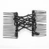 Magic Hair Comb Stretchable Beading Double Hair Slide Hair Accessories for Women Girls (Black)
