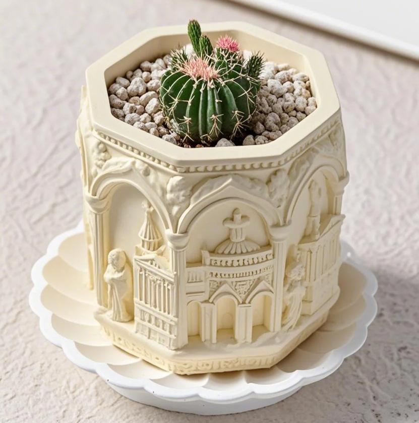 Ренессанс Свеча Гипсовая Чашка Силиконовая Форма Сделай Сам Цементная Чашка Ароматическое Сопровождение Силиконовый Измельчитель