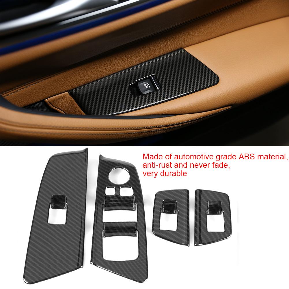 4 шт., накладка на рамку кнопки подъема стеклоподъемника автомобиля для BMW 5 серии G30 2017-2018 (# 2)