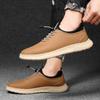 Fashion Male Comfortable Outdoor Hiking Shoe 2024 Elastic Band Mens Sneakers All-match Men Casual Shoes Genuine Leather Driving Shoes