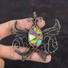 Fiesta Kingman Turquoise Pendant Copper Wire Wrapped Pendant Multi Copper Turquoise Pendant Butterfly Gemstone Jewelry Unique Copper Pendant