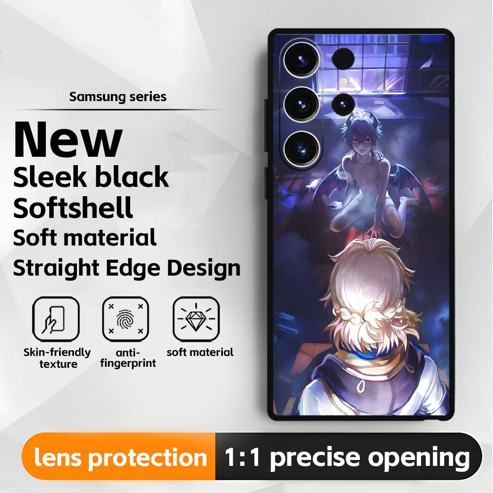 Чехол для телефона Samsung Galaxy S25 S24 S23 S22 S21 S20 Plus Ultra Note20 Genshin Impact Durin Мягкий Черный