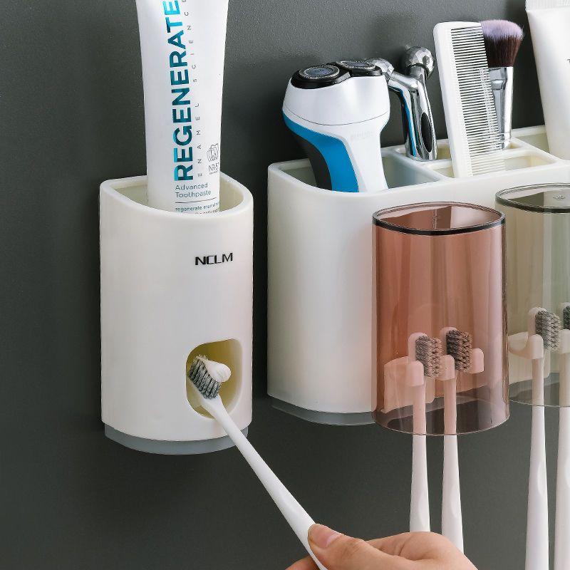 Полка для зубных щеток, без перфорации, чашка для полоскания рта, чашка для чистки зубов, устройство для выжимания зубной пасты, чашка для зубной щетки, набор чашек для зубов