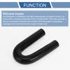 X AUTOHAUX 1 piece Inner Diameter 22mm Length 150mm 180 Degree Black Car Silicone