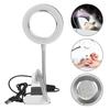 LED Eye Protection Reading Lamp 8X Magnifier Lamp with Clip Rotatable Light