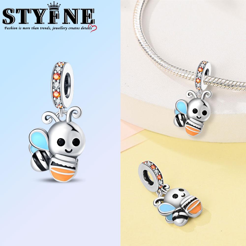 Copper Animal Charming Green Frog Snail Bee Bee Beads Suitable Original Bracelet Diy Gift Jewelry