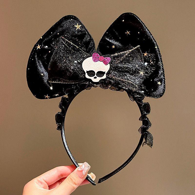 Halloween Witch Headband: Ghost Festival Dark Party Decoration with Skull, Pumpkin, and Funny Lace Bow Antlers Hair Accessories