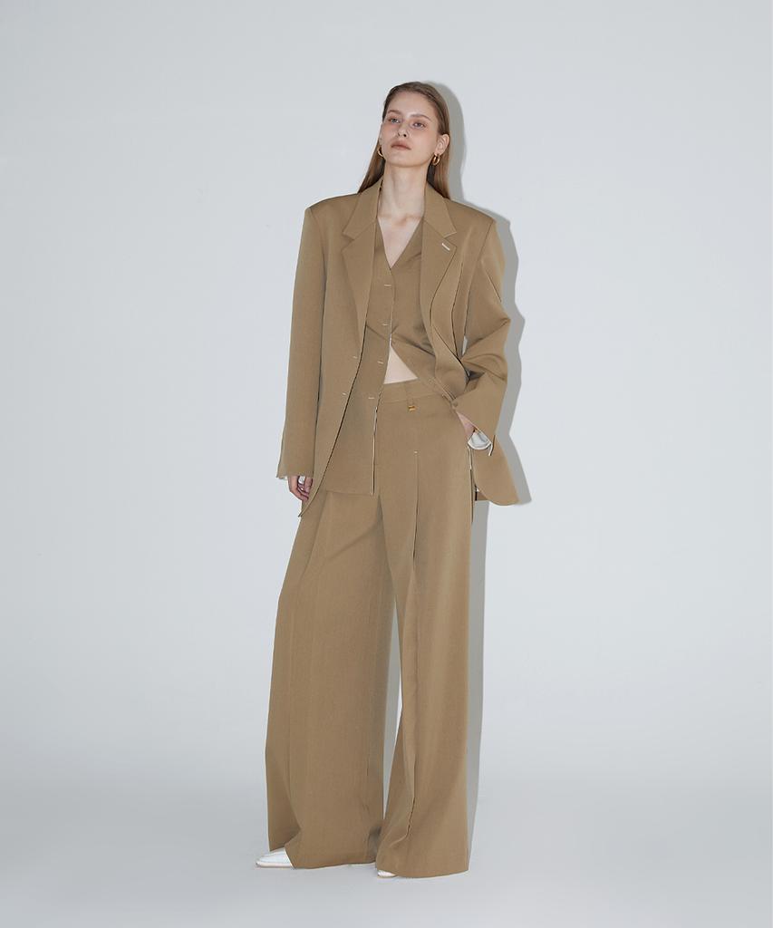 RENEJ Ava Pintuck Wide Pants