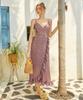 Bikini Bender Jubilee Ruffle Wrap Long Dress - Floral