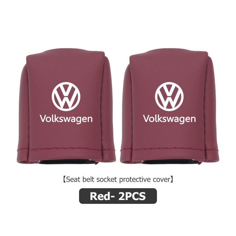For Volkswagen VW Universal Car Front Seat Belt Buckle Protect Cover Anti Scratch Passat Golf 4 5 6 Tiguan Polo Scirocco Jetta QR9
