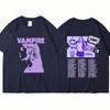 Sour Vampire Guts Concert Tour 2024 Футболка Мужская Женская Мода Хип-Хоп Стиль Короткий Рукав Хлопок Повседневная Свободная Уличная Футболка Подарки