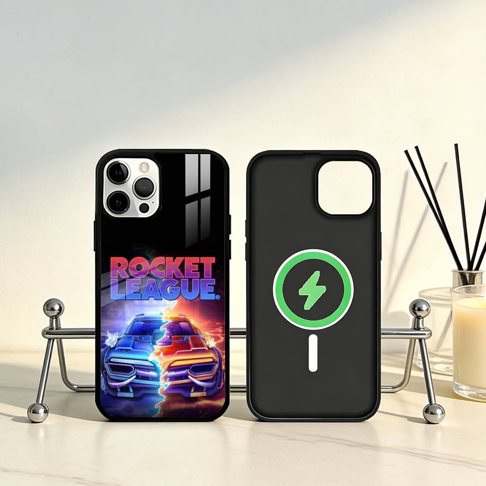 Чехол для телефона Game R-Rocket L-League Для iPhone 17, 16, 15, 14, 13, 12, 11 Plus, Pro Max Магнитный Для Magsafe Беспроводной Зарядки