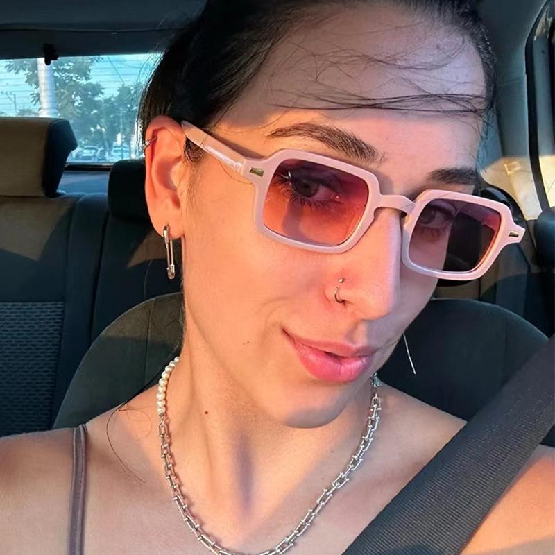 Protective Glasses 2Pcs Classic Small Square Sunglasses Women Brand Designer Sun Glasses Female Multi Color Eyeglasses Uv400