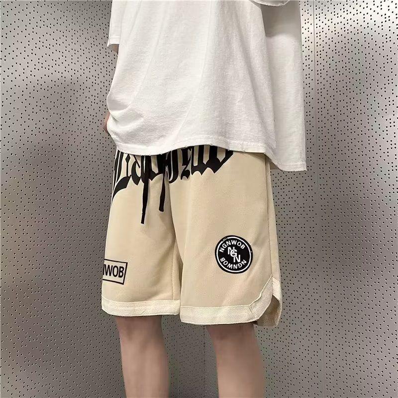Plus Size Men's Summer Sports Ball Pants Loose Casual Pants Basketball Elastic Waist Five Straight Legged Shorts Pants