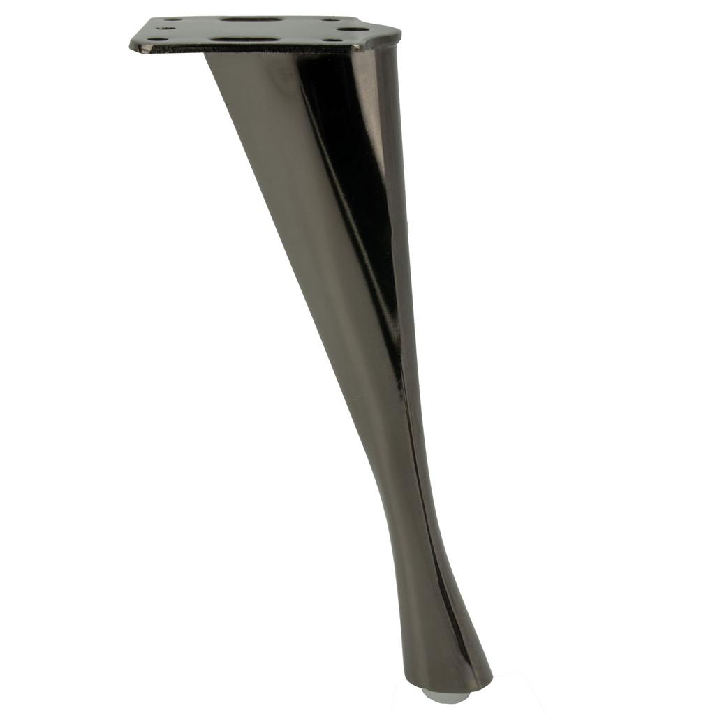 Furniture leg in the style of a black chrome pin, 23 cm