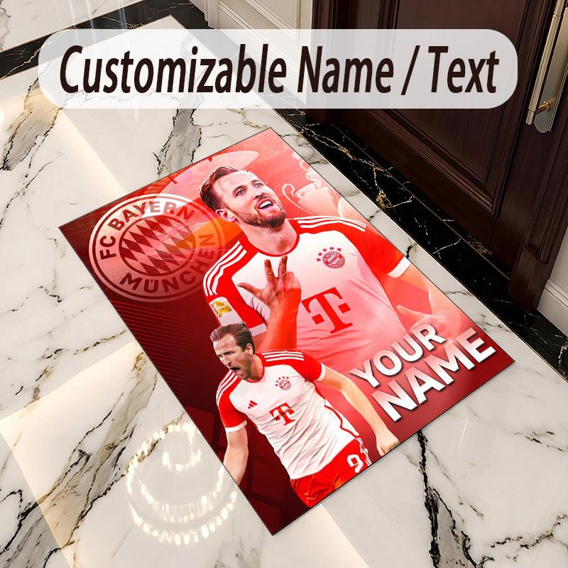 Crystal Velvet Rug Harry Kane Print Custom Name Text Floor Mat Home Decor