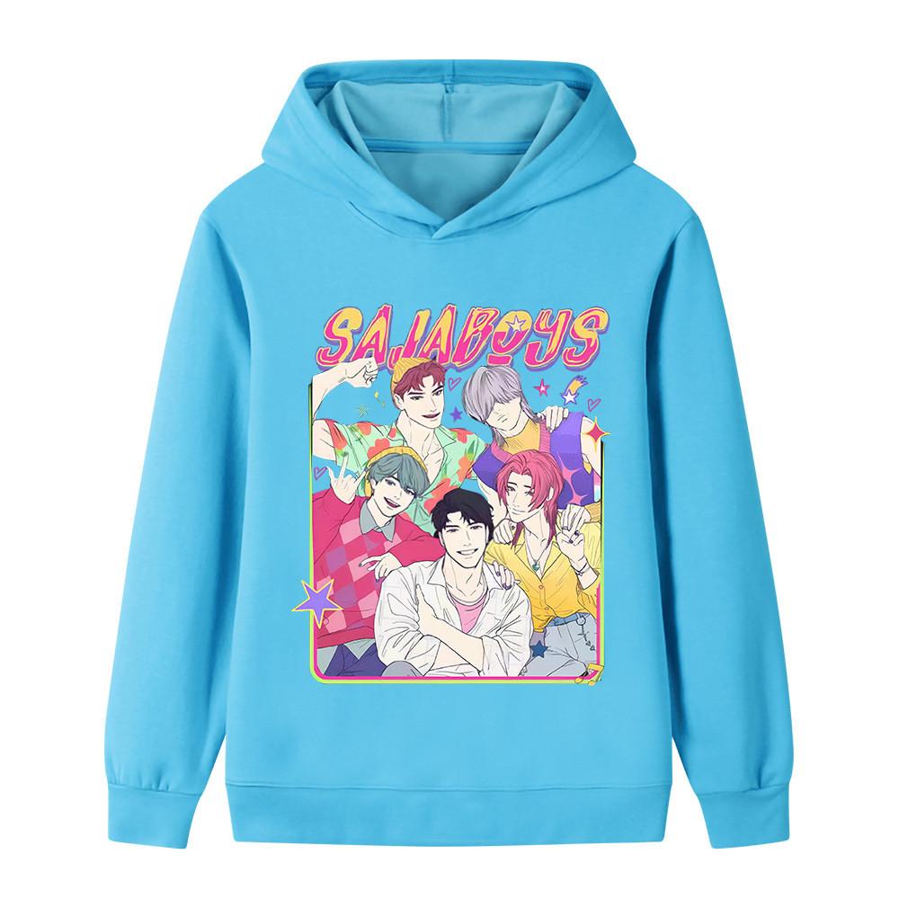 B1227 Детская толстовка с длинными рукавами и принтом Sajaboys Kpop Rumi Zoey Mira для мальчиков и девочек