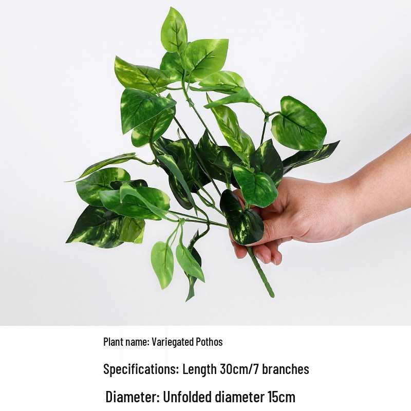 Green Plant Flower Box: Artificial Single Stem Display & Grass Partition for Office or Restaurant Decor